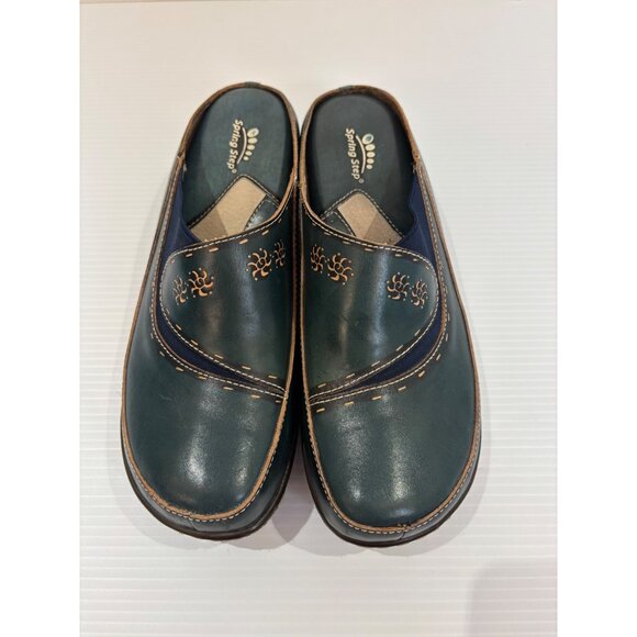 Spring Step L'Artiste Green Leather Chino/Clogs (Womens 42/US11.5) - Picture 1 of 7